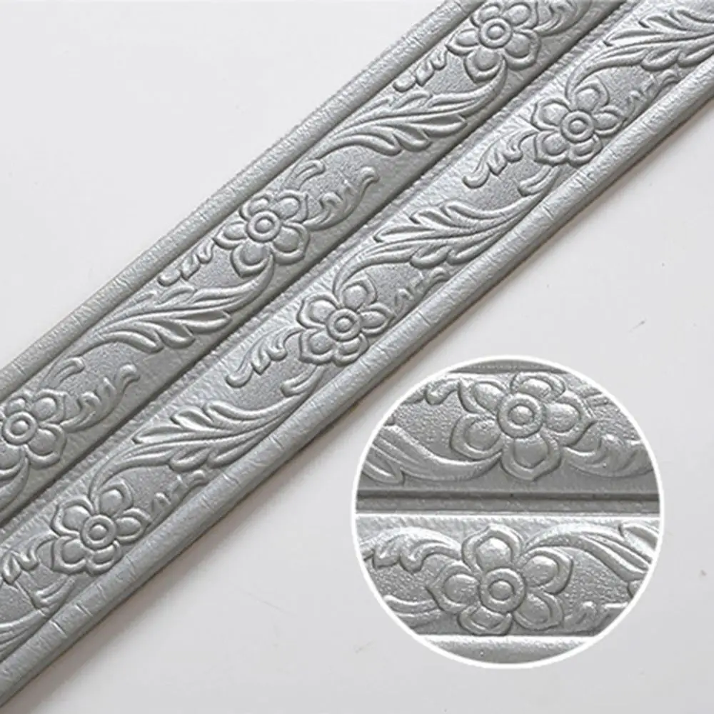 Skirting Border Wall Trim Line Self-adhesive Baseboard Corner Wall  Waist Line Home Decorations Wall Edge Strip Stickers