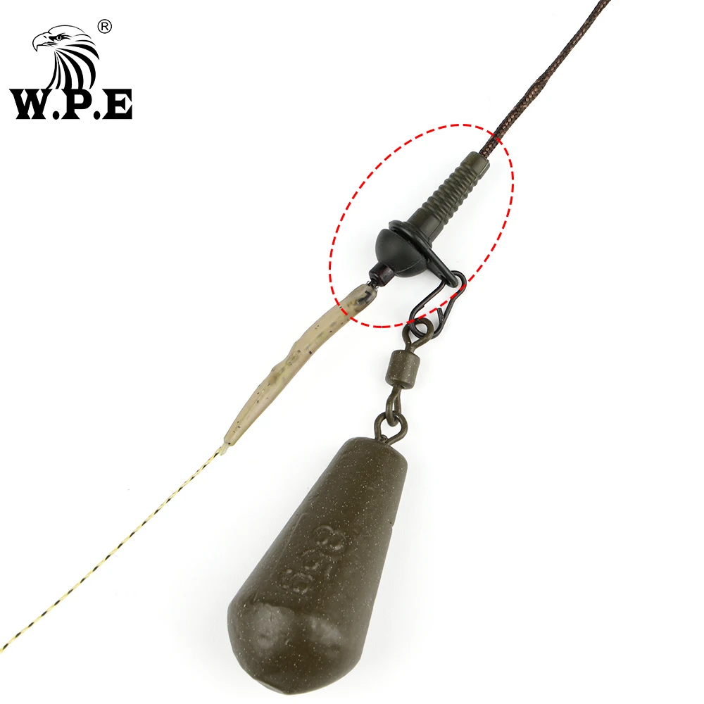 W.P.E Accesorios pesca carpa - Terminal goma seguridad y anillo Chod - imagen 2