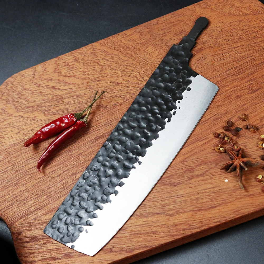 Cuchillo de cocina profesional forjado a mano, VG10, núcleo de acero, para Chef, en blanco