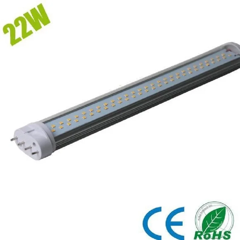 led tubo pl luz 22w 4pin plc leitoso transparente capa 2g11 tubo lampada ac85277v 10 pecas lote 535 mm 2g11 01