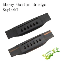 High Quality Ebony Guitar Bridge Replacement Parts Solid Wood Acoustic Guitar Accessories 153*37*9mm MT style