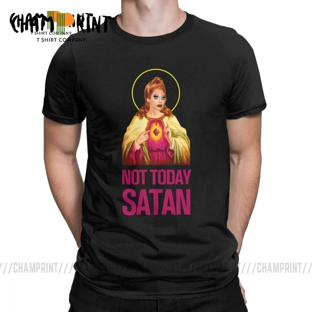 Men T Shirt Bianca Del Rio Not Today Satan Vintage Short Sleeve Rupaul's Drag Race Tees Crew Neck Clothes Pure Cotton T-Shirt