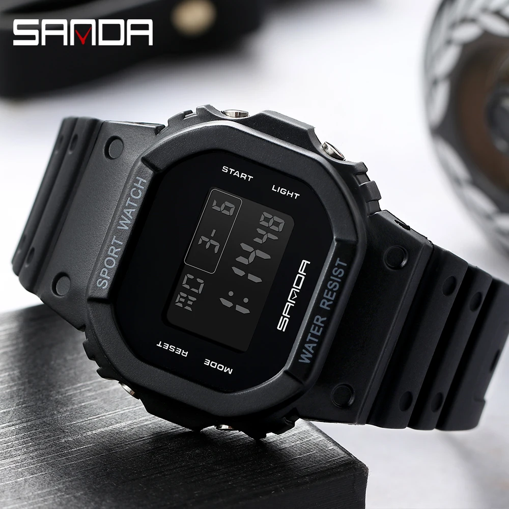 SANDA Fashion Sports Ms Watch Military Waterproof Boy Girl Student LED Digital Wristwatch Men Watches Electronic Clock Relogio