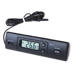 Auto Car In-Outdoor Thermometer W/Sensor For A/C Digital LCD Display