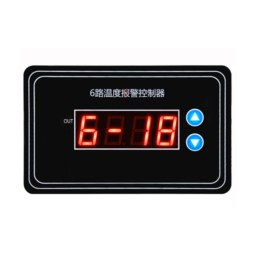 DC12V AC220V 6 Way Ammeter Temperature Alarm High Temperature Protection Switch