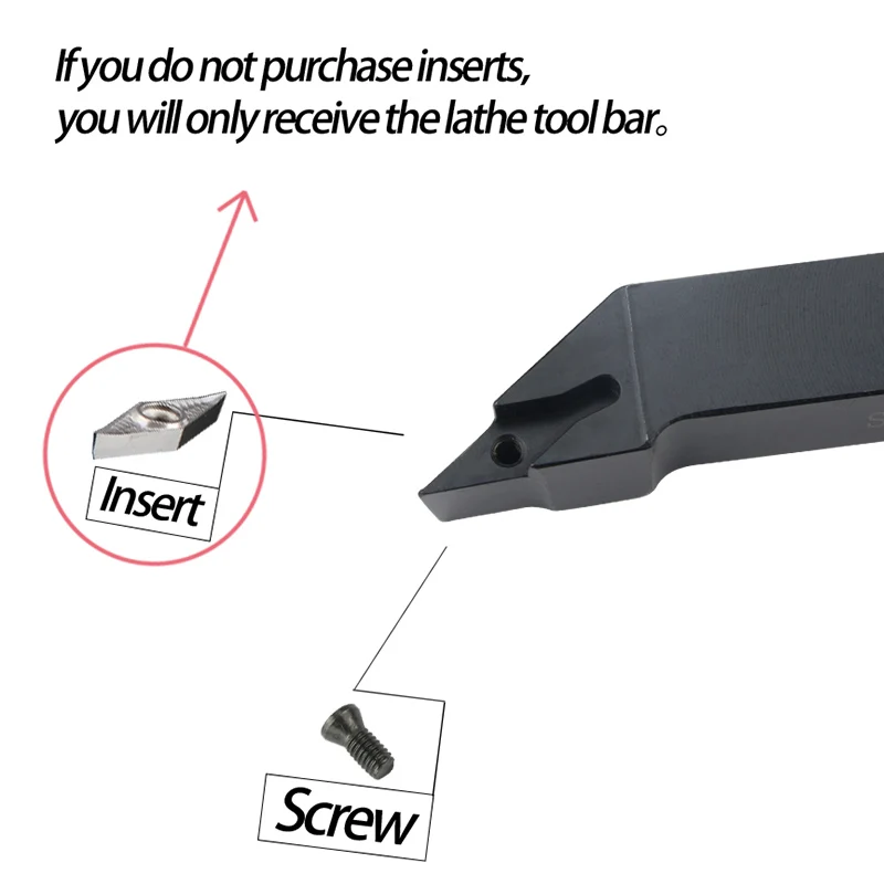 1pc SVJCR1616H16 SVJCR2020K16 SVJCR2525M16 External Turning Tool Holder VCGT/VCMT16 Carbide Inserts Lathe Bar Cutting Tools Set