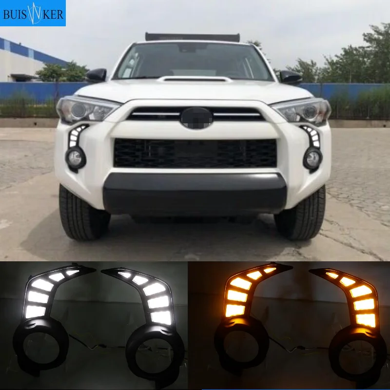 

LED DRL Headlights For Toyota 4 Runner 4Runner 2014 - 2021 Daytime Running Light Car Accessories foglights Fog Lamp Decoration