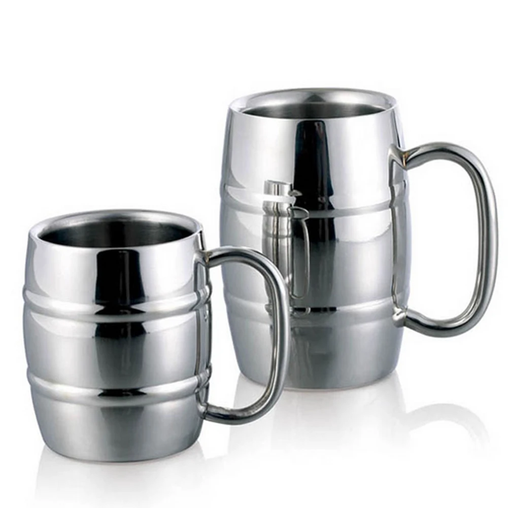 

Double Wall Stainless Steel Coffee Mug Portable Tea Cup Travel Tumbler Coffee Jug Milk Tea Cups Double Office Water Mugs