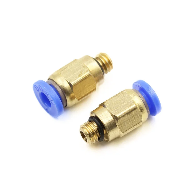 M6 Pneumatische Rechte Connector Messing Deel Voor MK8 Od 4Mm 2Mm Buis Gloeidraad M6 Feed Fitting Coupler Voor 3D Printers Onderdelen