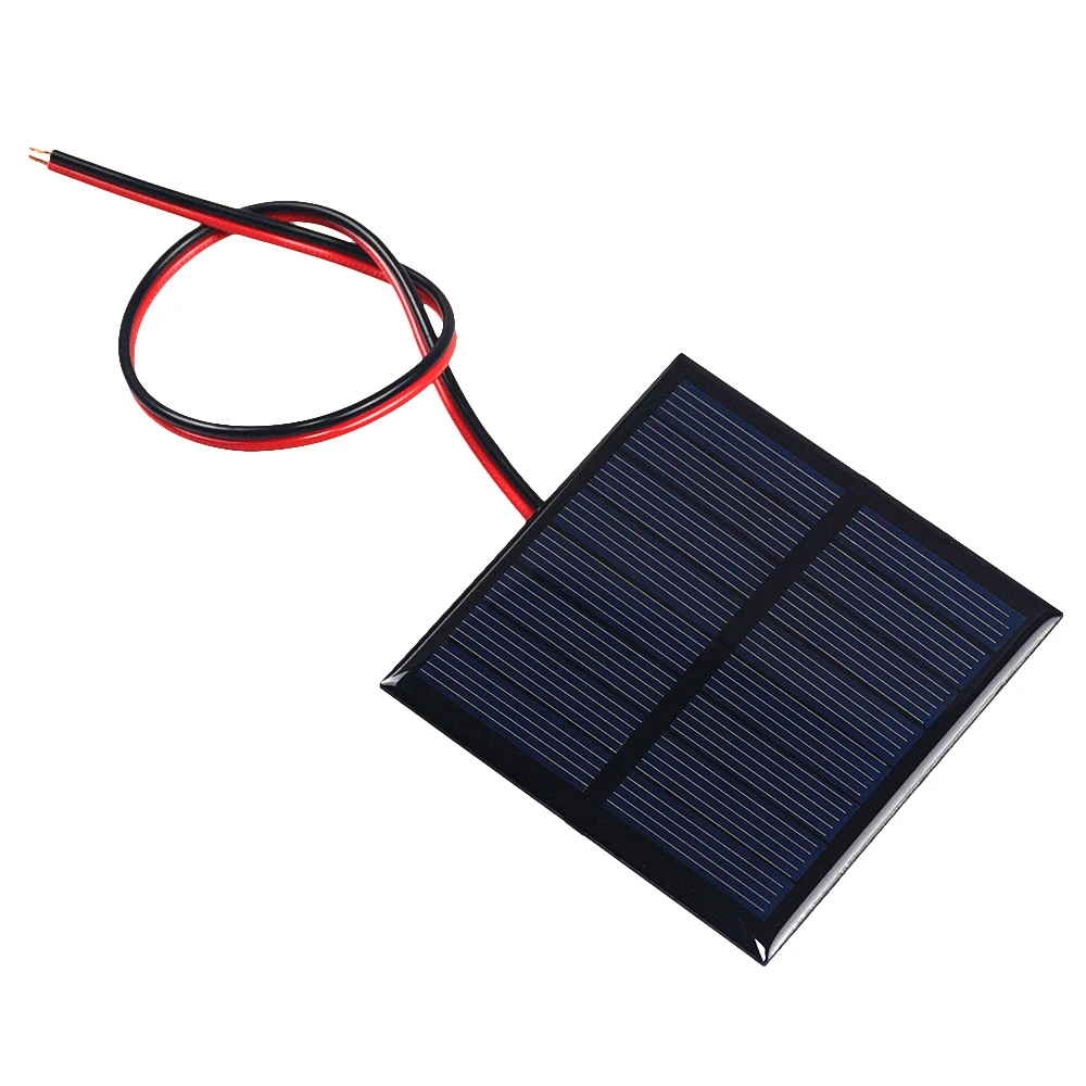 1PCS 4V 5V 5.5V Solar Panel With 30CM 100CM 200CM Wire Mini Solar System DIY For Battery Cell Phone Charger