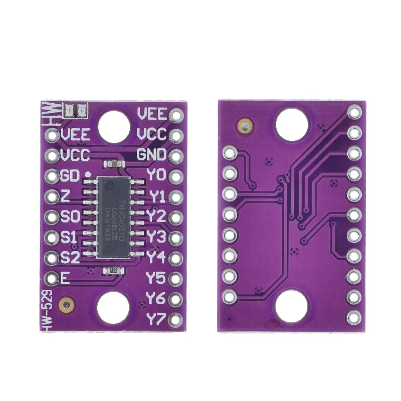1/3/5 Stück 74HC4051 CD4051 Einzel-8-Kanal Digital Gesteuerter Elektronischer Schalter Multiplexer für Arduino – Detail 3