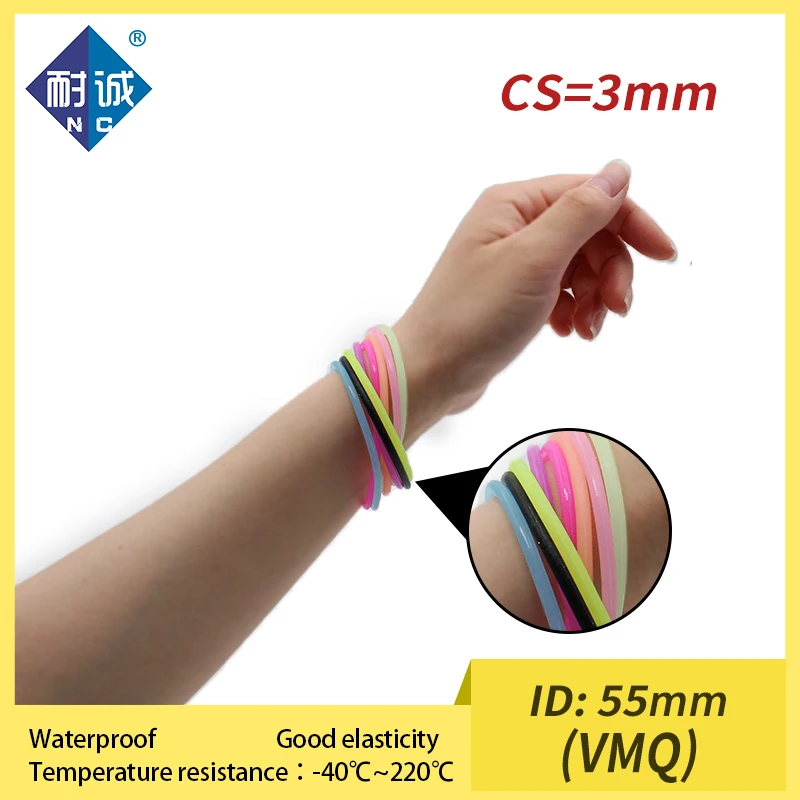 Bracelet O-ring rubber bracelet cute girl gift Band wristband 8 kinds of candy-colored Silicone rubber