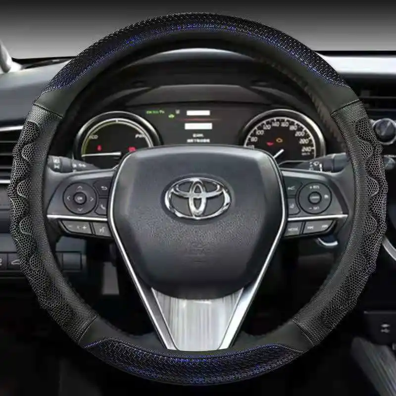 Car Steering Wheel Cover Anti-Slip for Toyota Alphard Avanza Camry Corolla CHR RV4 Prius Altis Estima Harrier 38cm Accessories