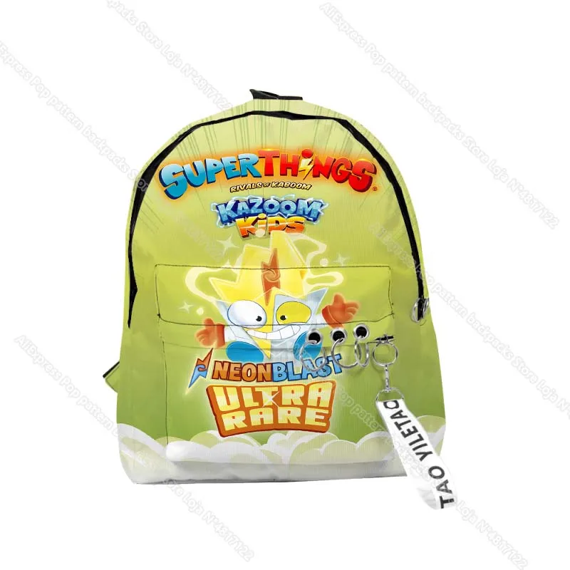 Kazoom Kids Neonblast Superthings 8 3D Print plecaki dla dziewcząt chłopcy Anime plecak studenci Cartoon School Bags plecak dziecięcy