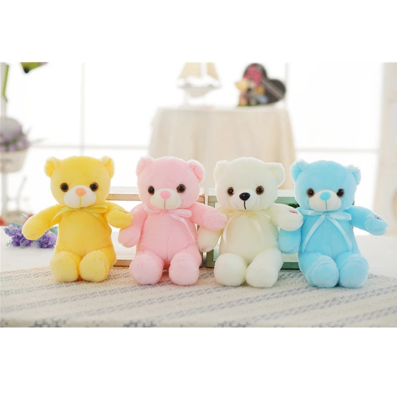 30CM Baby Luminous Teddy Bear Animals Stuffed Plush LED Light-up Pillow Girls Birthday Christmas Gifts Toys for Kids Children