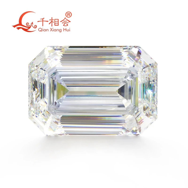 317ct 28x40mm white  color rectangle  shape  emreal d cut  cubic zirconia loose stone cz stone