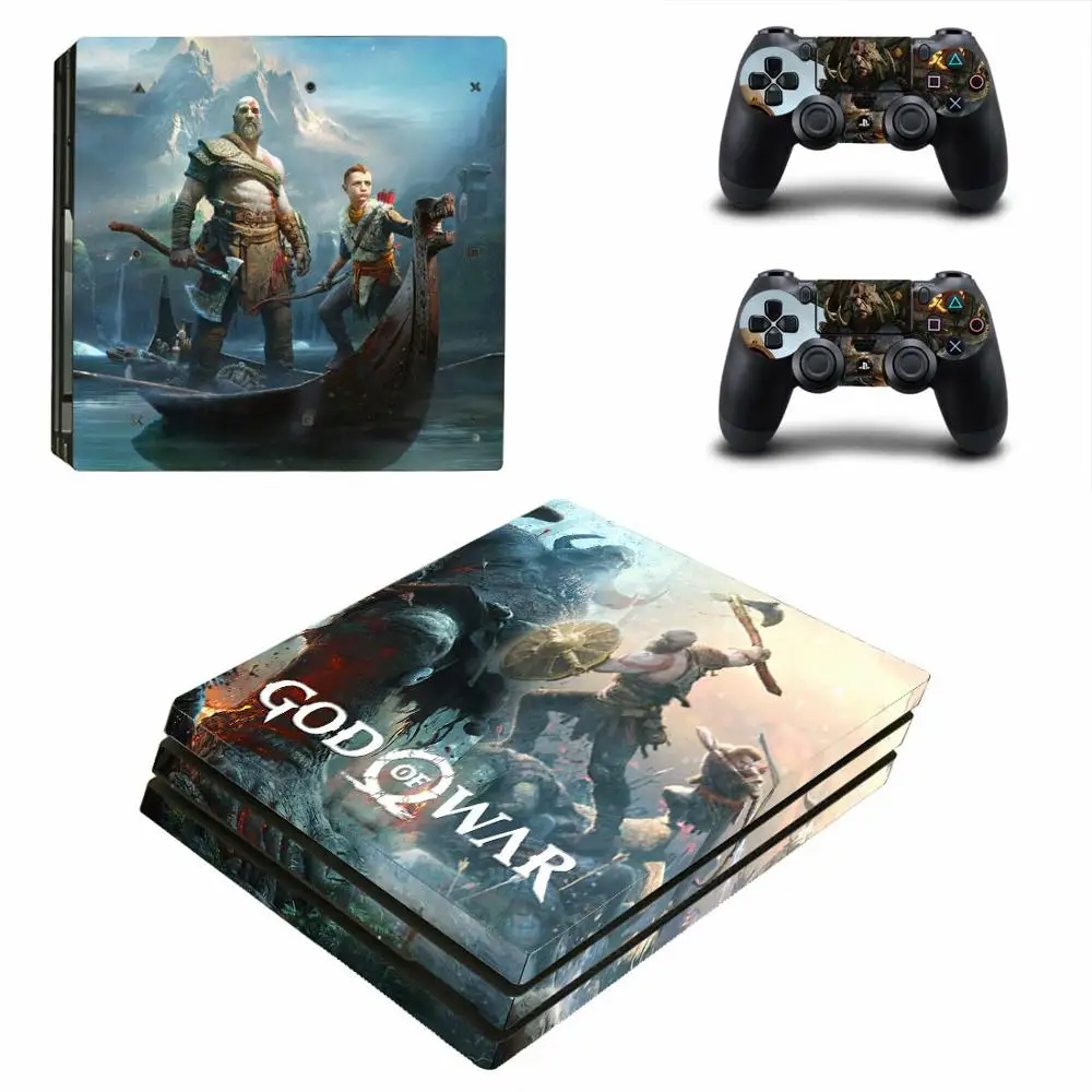 God of War PS4 Pro Stickers Play station 4 Skin Sticker Decal For PlayStation 4 PS4 Pro Console & Controller Skins Vinyl