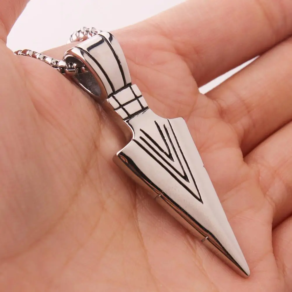 

Trendy Men's 316L Stainless Steel Arrow Model Pendant Necklace Men's Punk Rock Jewelry Christmas Gift