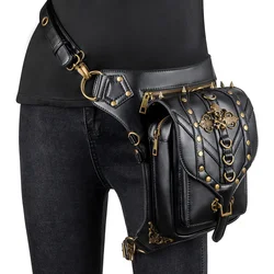 Steam Punk Waist Leg Hip Belt Banana Hippie Bag Skull Shoulder Bag Mobile Phone Waist Bag Fanny Packs Pack For Women Cyberpunk