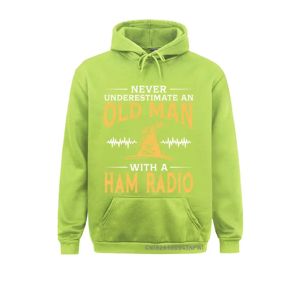 Coats Never Underestimate An Old Man With A Ham Radio Pullover Man Round Neck Sweatshirt Guys Punk Designer Streetwear