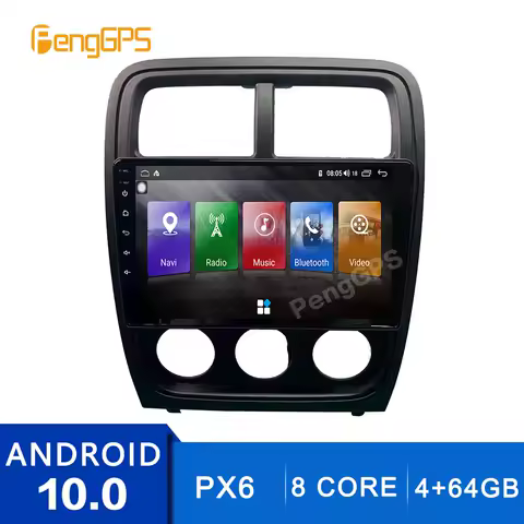 For Dodge Caliber Android Radio 2 Din 2009-2011 Car DVD Player GPS Navigation Multimedia Stereo PX6 Carplay DSP IPS Touch Screen