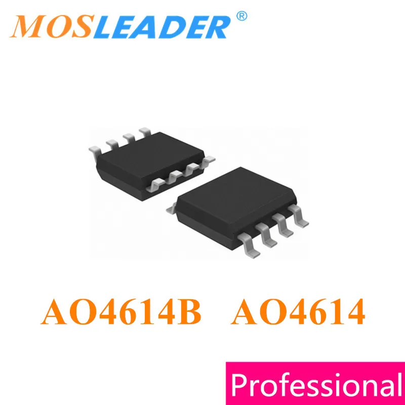 Mosleader AO4614B AO4614 SOP8 1000PCS SOIC8 N+P Channel 40V 6A -5A Mosfet Chinese High quality