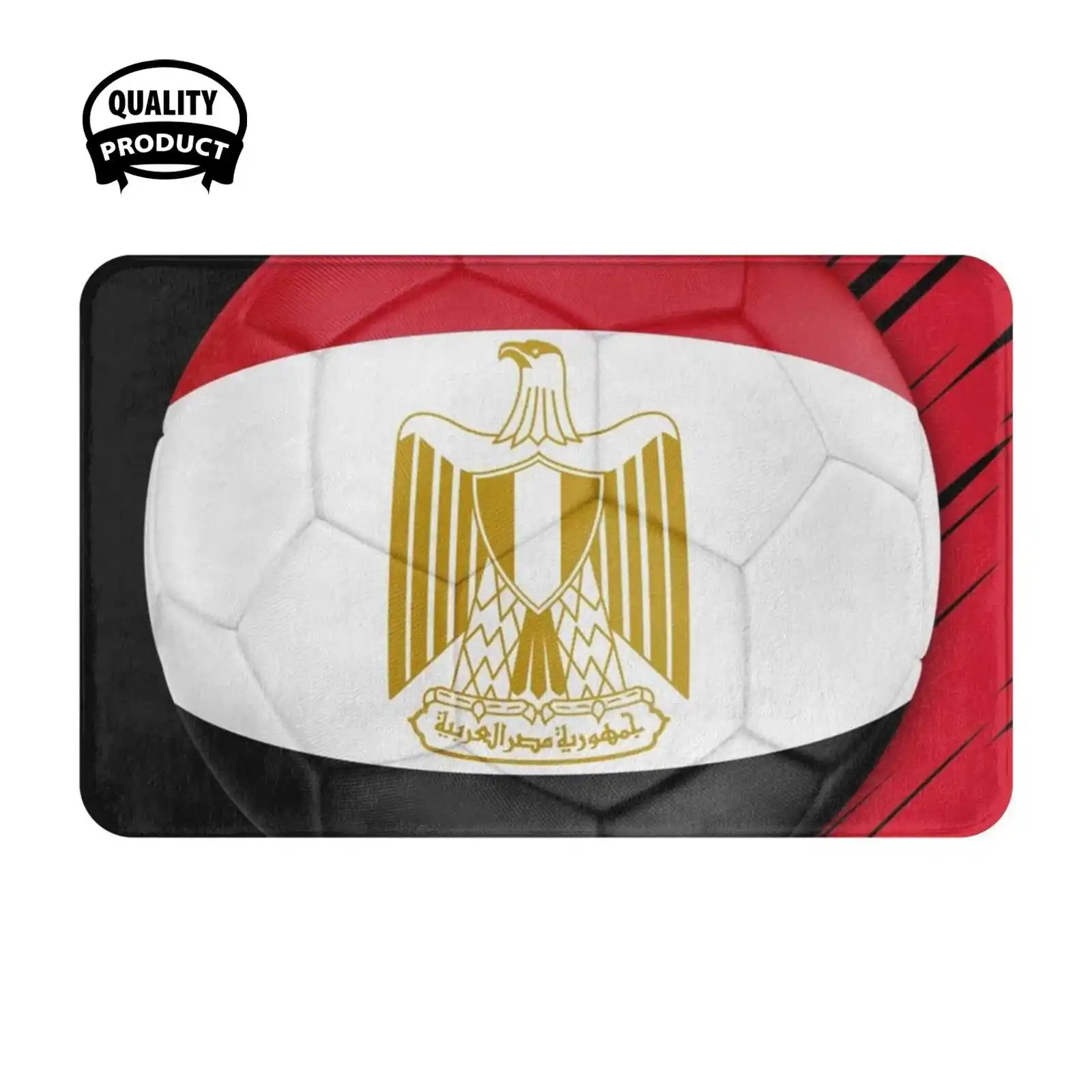 Egypt Football Flag Soft Cushion Home Carpet Door Mat Car Rug Egyptian National Flag Competition Sports Futbol Player Soccer