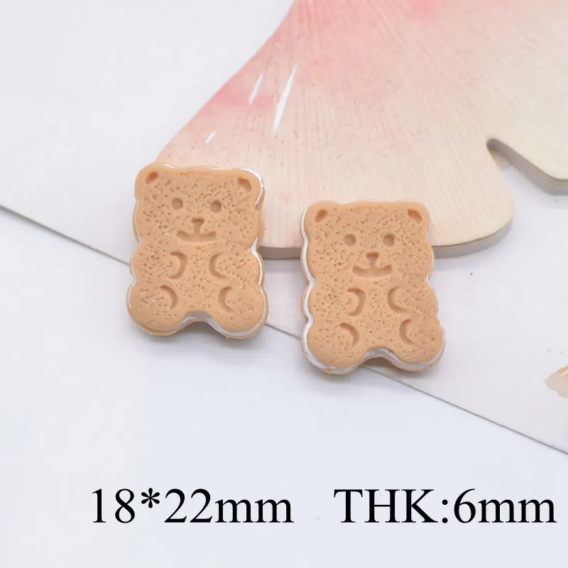 10Pcs Christmas Tree Gingerbread Man Bear Star Heart Resin Accessories for DIY Craft Headwear Bow Decor Ear Studs Jewelry Making