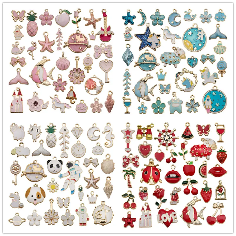 

Mix 31pcs/pack Funy Bear Baby Blue Enamel Charms for Earring Baby Bracelets Brooch DIY Jewelry Making 6 Style Color