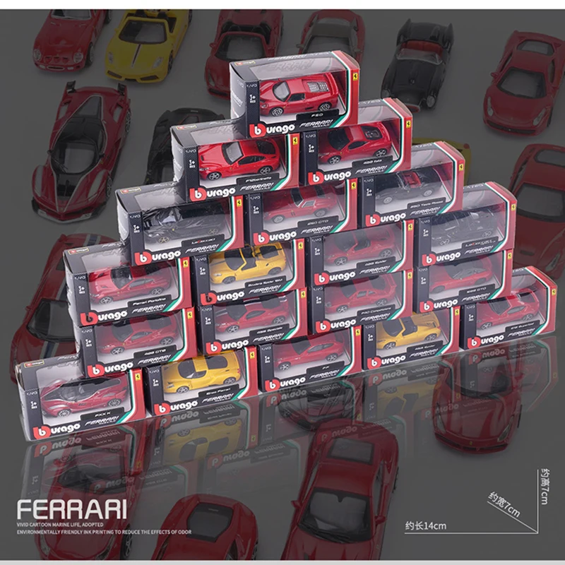 Bburago-Mini voiture Ferrari 16M 599, enzo F12 F40 FXXK, alliage californien, super jouet, modèle avec mini collection moulée sous pression, 1:43