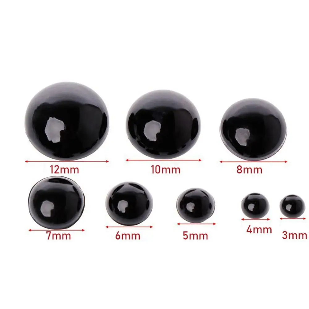 100 Pcs Black Plastic Safety Eyes For Bears Needle Felting Animals Puppet Crafts making Kids DIY Plush toy Dolls Accessories