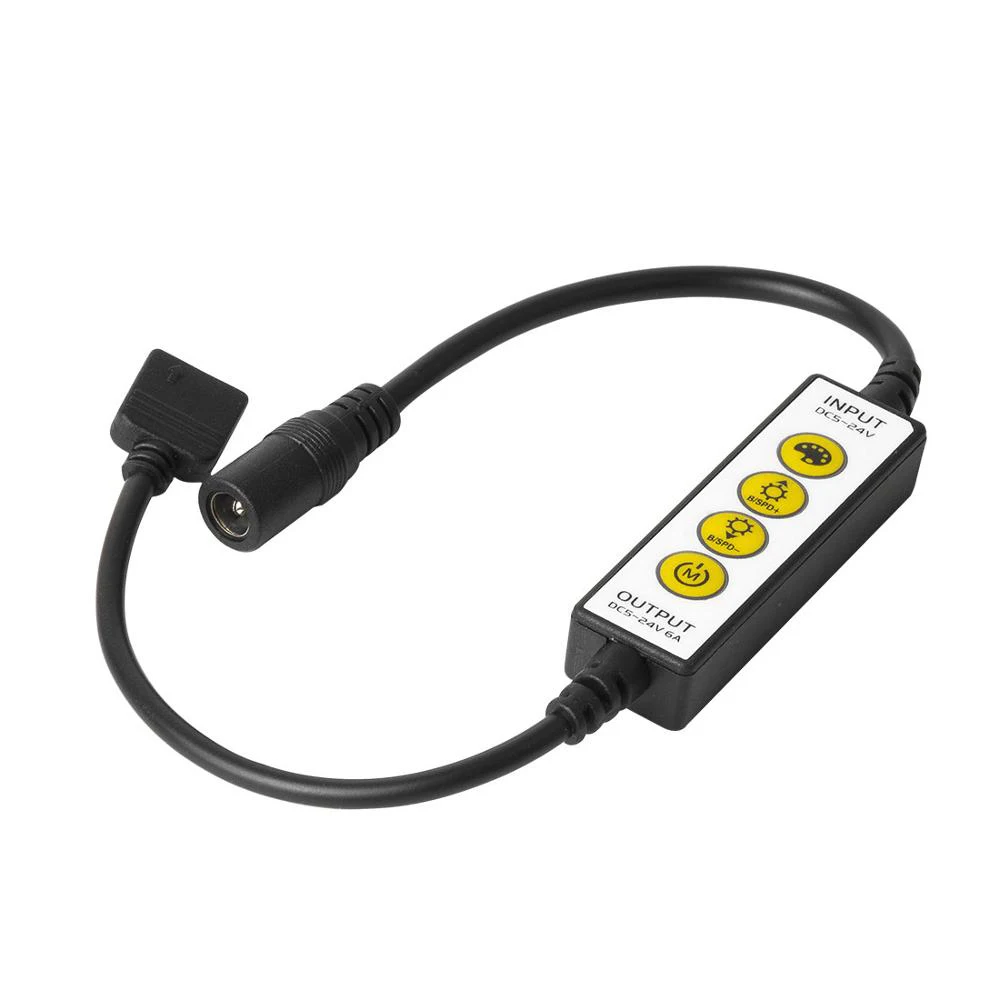 Mini 4 klawisze kontroler LED DC5-24V 5050 pojedynczy kolor/RGB/RGBW/CCT/RGB + CCT 4pin/5pin/6pin LED Strip kontroler światła