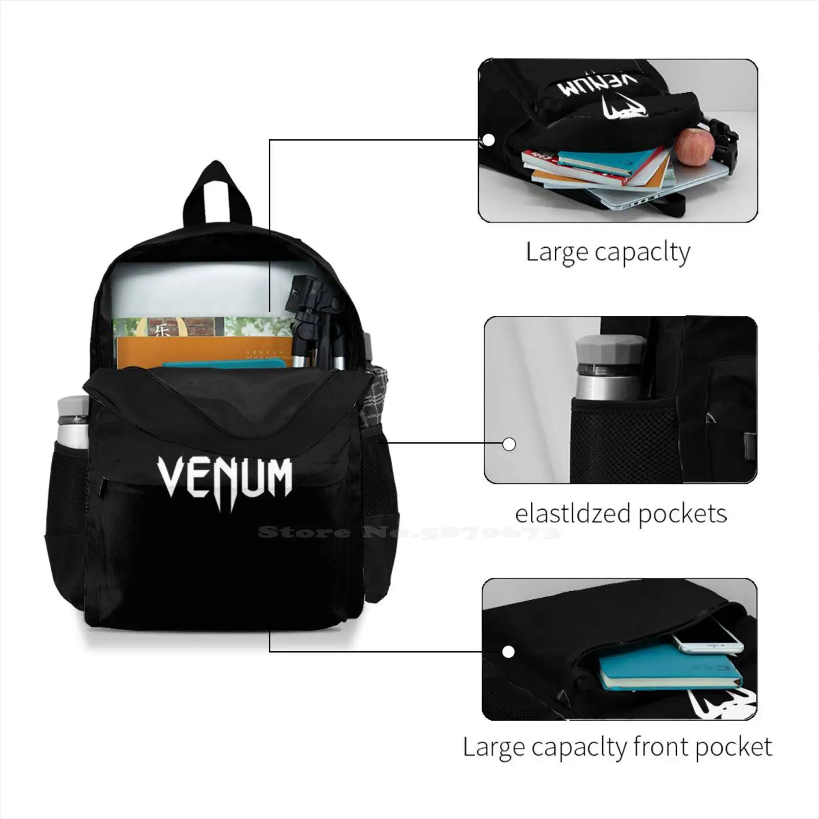 Teen College Student Backpack Laptop Travel Bags Glove Boxing Sports Fighter Brands Training Outfit