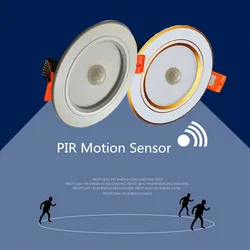 Lámparas de techo con Sensor de movimiento PIR para el hogar, luz LED descendente inteligente de 7W, 9W, 12W, para pared, pasillo, escaleras y depósito