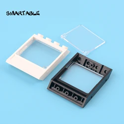 Smartable Window 4x4x3 Roof with Glass Building Block MOC Parts Toy For Skylight Compatible Major Brands 60806+60603 10pcs/lot