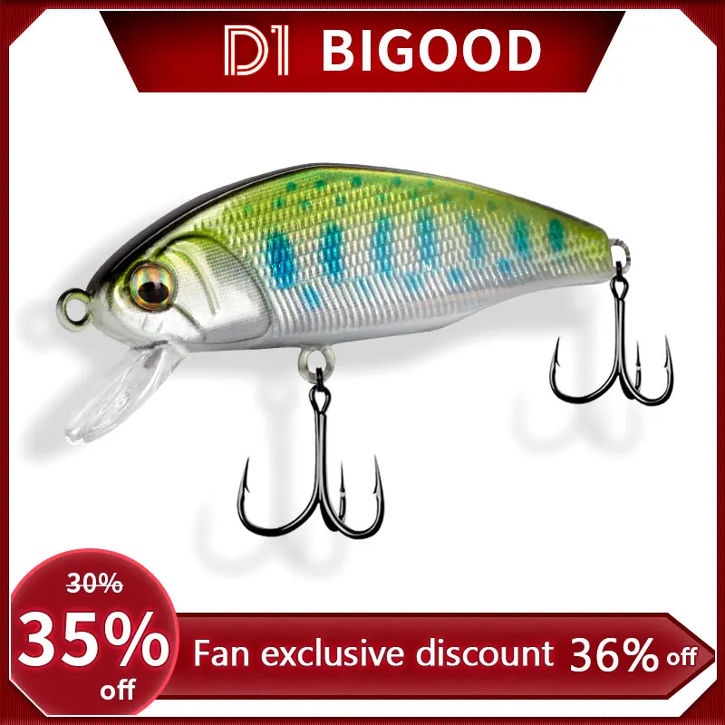 

D1 Crankbait Fishing Lures 44mm 3.1g Sinking Saltwater Long Casting Mini Surface Hard Bait Pesca Hunting Bass Tuna Pike Tackle