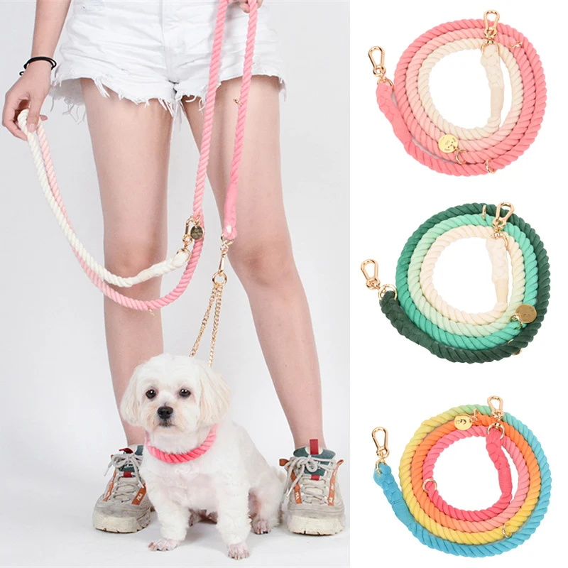 210 CM Multifunction Dog Leash Fashion Colorful Pet Leashes for Small Medium Dogs Puppy Pet Outdoor Walking Supplies Accessories