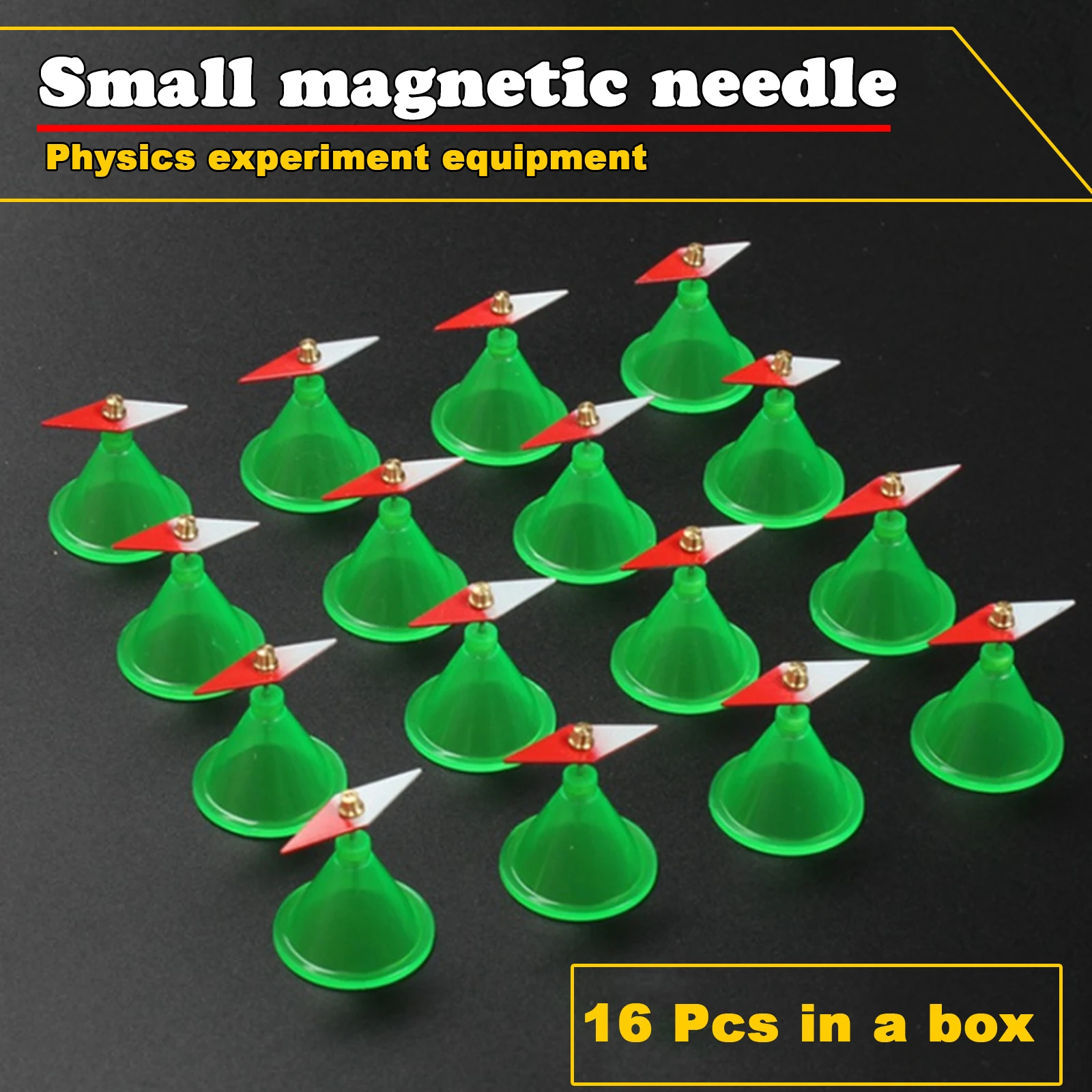 16 Pieces Physical Experimental Equipment Instrument Electromagnetism Rhombus Small Diamond-Shaped Magnetic Needle