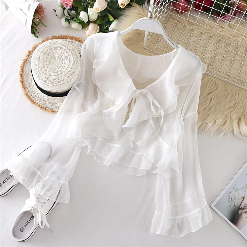 2021 Summer Elegant Women Shawl Capes Lady White Wraps Bow Tie Wrap Bolero Accessories Coat Tops Sun Protection Coat Fairy 1347