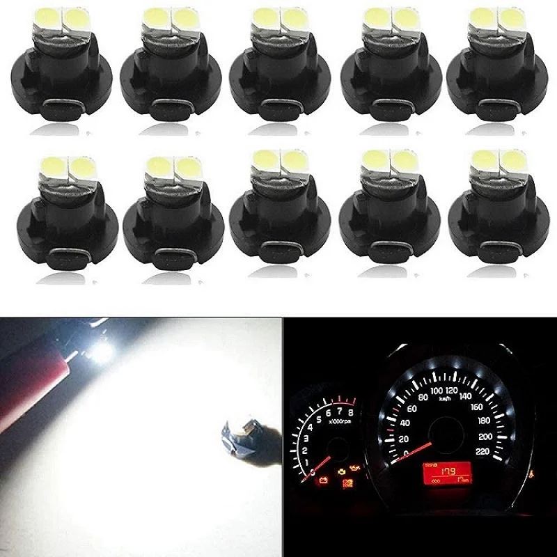 

100pcs DC12V T4.2 1SMD 1210/3528 2smd 5050 Car LED Dashboard Meter Panel LED Light Bulb White/Red/Green/Yellow