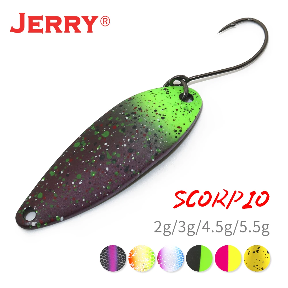 

Jerry Scorpio Trout Area Fishing Lure Casting Stream Metal Bait Single Hook 3g 4.5g Spinner Spoon Japan Quality Wobbler Tackle