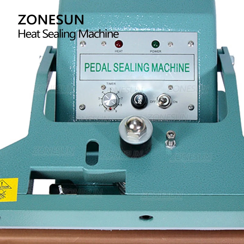 ZONESUN Manual Plastic Bag Heat Sealing Machine with Foot Pedal Dual Use Aluminum Foil Heating Sealer Food Beverage Machinery