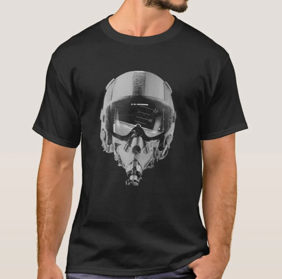 Unique Design Fighter Pilot Helmet and Altimeter T-Shirt. Summer Cotton Short Sleeve O-Neck Mens T Shirt New S-3XL