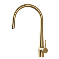 Kitchen Sink Faucet,Hot Cold Brass Mixer,Rotating Tap,Pull Out Spray Nozzle,Single Handle, Deck Mount,Black,Brushed Gold,Nickel