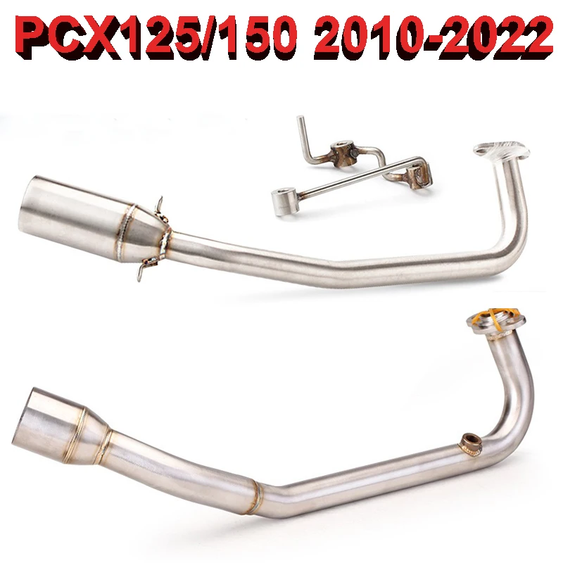 Slip On per Honda PCX 125 PCX 150 PCX125 PCX150 2019 2010 - 2022 scarico moto fuga collegamento anteriore modificato tubo di collegamento