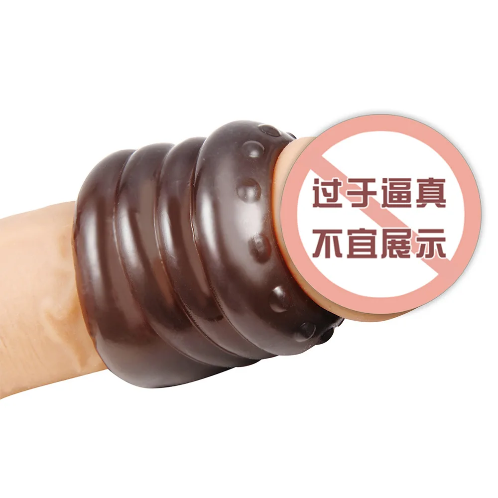 Cock Ring Penis Male Foreskin Corrector Restoration Ring Sleeve Penis Massage Adult SexToys for Men Silicone Men's Ring view 3