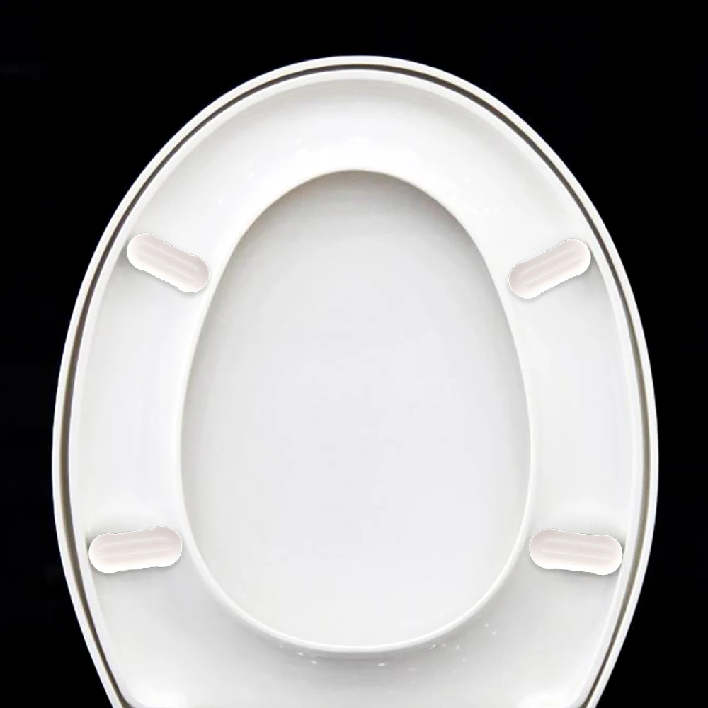 4Pcs/lot Self-adhesive Toilet Seat Sticker Antislip Gasket Rubber Cover Bathroom Products Cushioning Pads Increase The Height