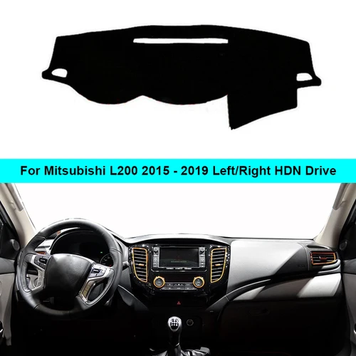 Imagen 1 del producto Cubierta de salpicadero interior de coche, alfombra de salpicadero para Mitsubishi L200, 2015, 2016, 2017, 2018, 2019, LHD, RHD, Parasol, cojín