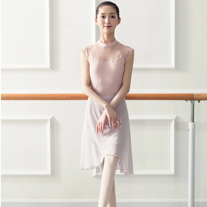 Ballet Leotard Lace Dance Leotard Adult Mock Neck Gymnastic Leotards Ballerina Ballet Dress Ballet Swimsuit for Women Costumes