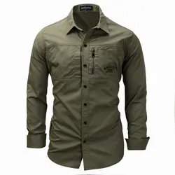 Outdoor Climbing Sport Riding Shirt 3XL Spring Autumn Men's Lapel Long Sleeve Cotton Breathable Cardigan Tops